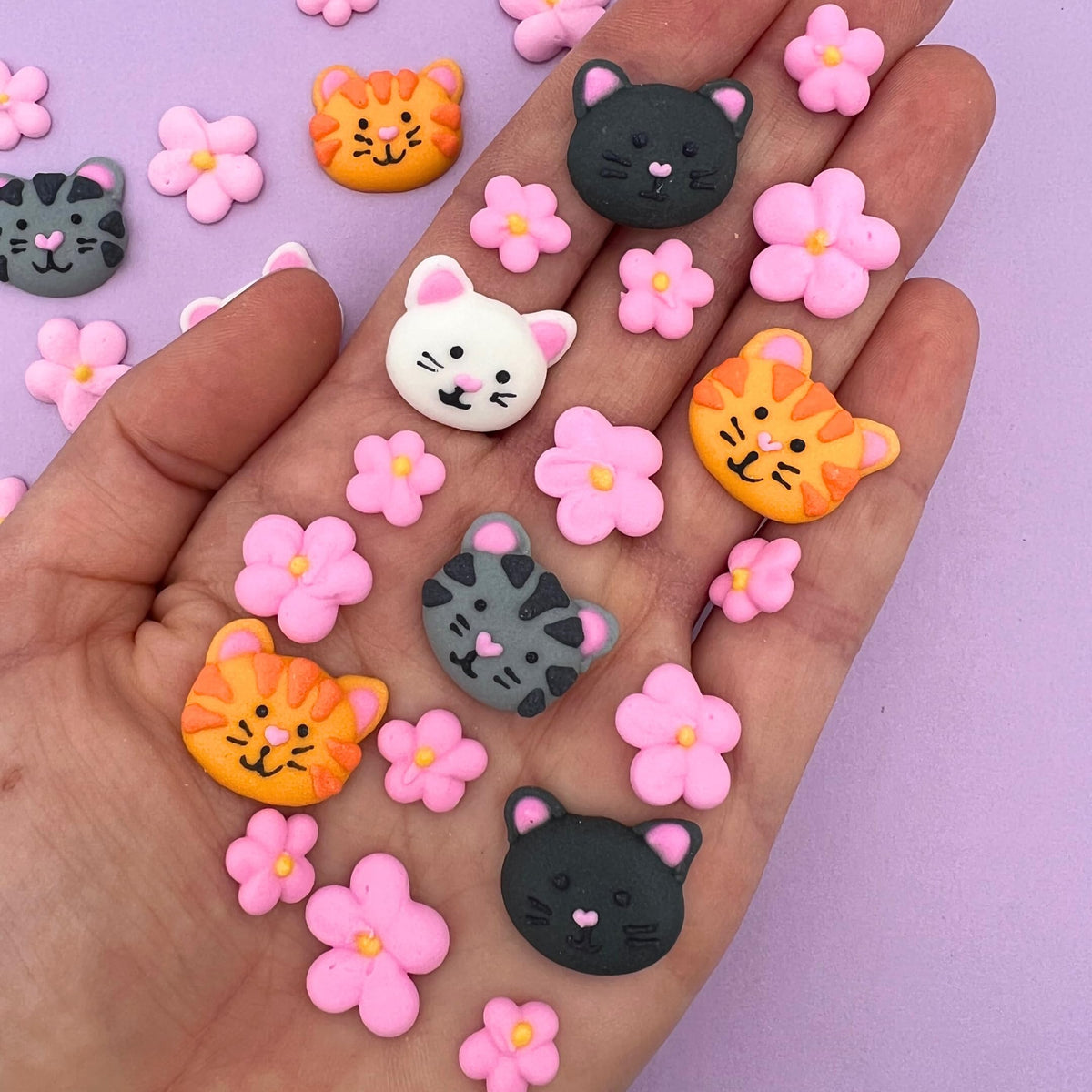 Simply Sucré cat sprinkles add edible cat accents to cookies