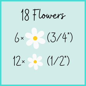 Simply Sucré Daisy Cake Toppers brighten desserts with edible decoration.