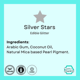 Simply Sucré glitter stars on cupcakes for vibrant color and shine