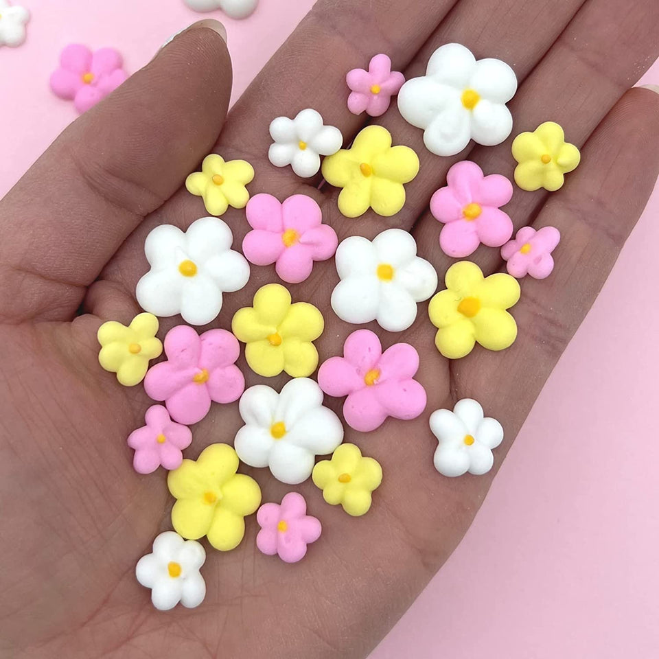 Simply Sucré royal icing blossoms decorate cakes with elegant, ready-to-use charm.