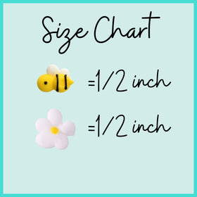 Simply Sucré tasty decorations—bees and daisies that enhance flavor and visual appeal.