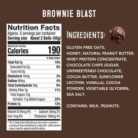 Close-up of SimplyFUEL Brownie Blast texture highlighting oats and honey.