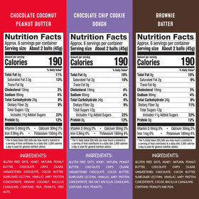 simplyFUEL protein balls 8g close-up texture highlights chewy, satisfying bite.