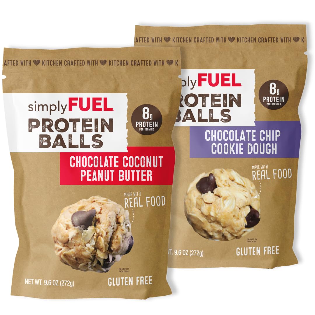 simplyFUEL Protein Balls Variety Pack front view — convenient on-the-go energy for busy days.