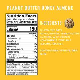SimplyFUEL protein balls displayed on a kitchen shelf, shelf-stable snack