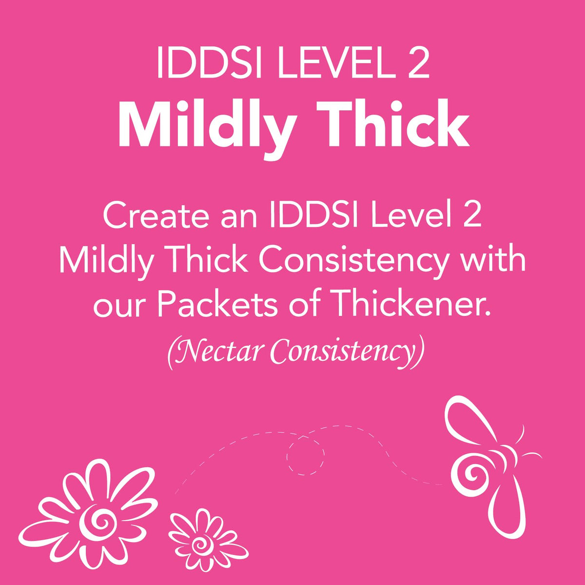 SimplyThick EasyMix package highlights IDDSI Level 2 compatibility