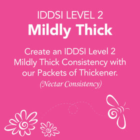 SimplyThick EasyMix package highlights IDDSI Level 2 compatibility