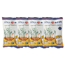 Sina Ginger Candy four-bags pack, ideal for tea-time energy on the go.