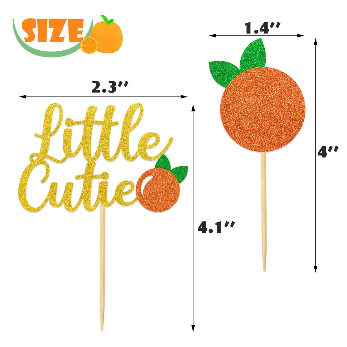 Sinasasspel bamboo sticks securely hold toppers on cupcakes for easy setup.