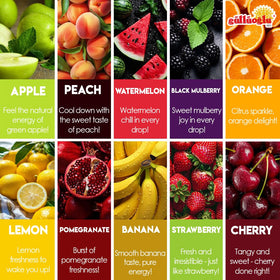 Assorted 10 flavors in the Loaded Tea Pack for daily variety.
