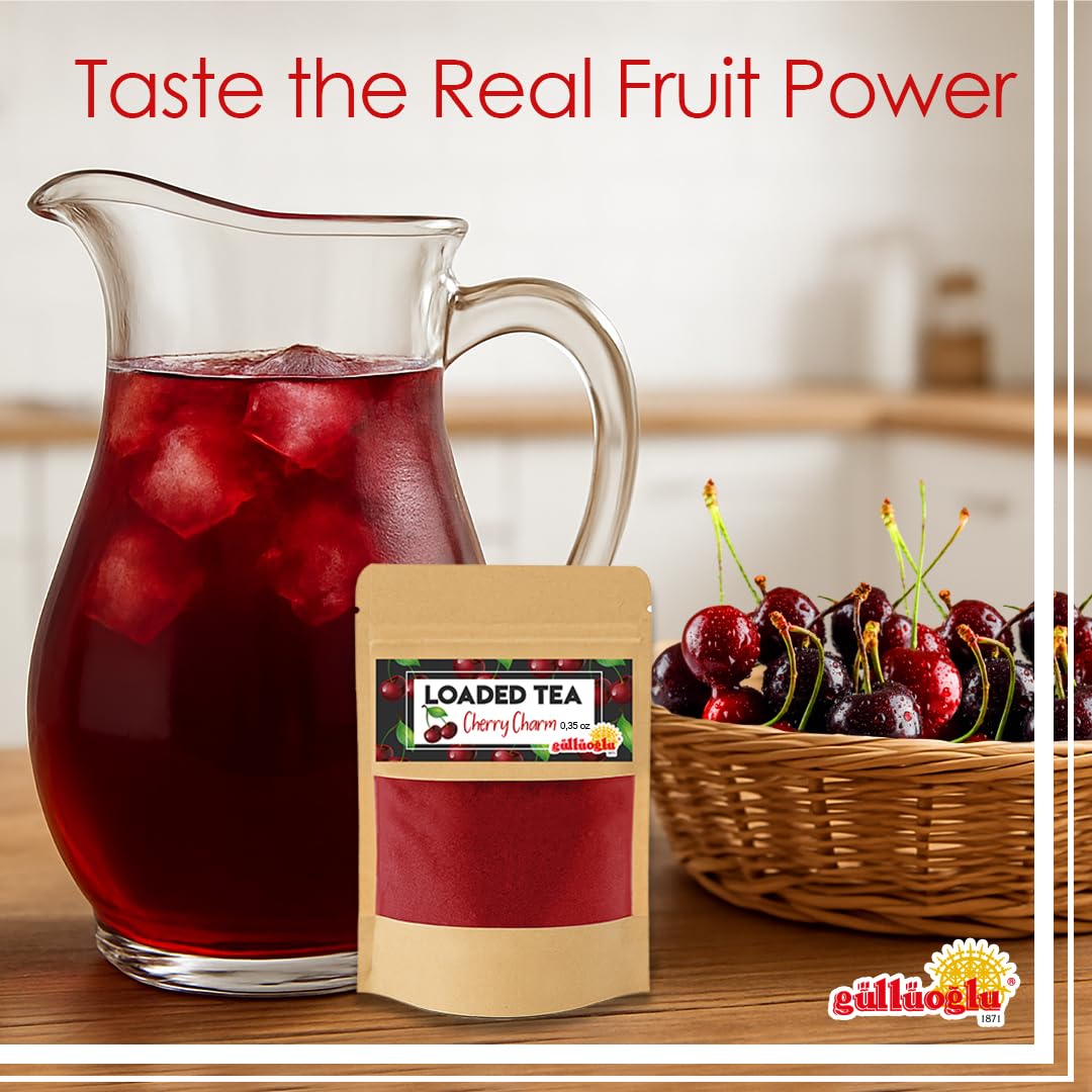 Cherry flavor of SINCE 1871 GÜLLÜOGLU Loaded Tea Pack for a bold fruity note.