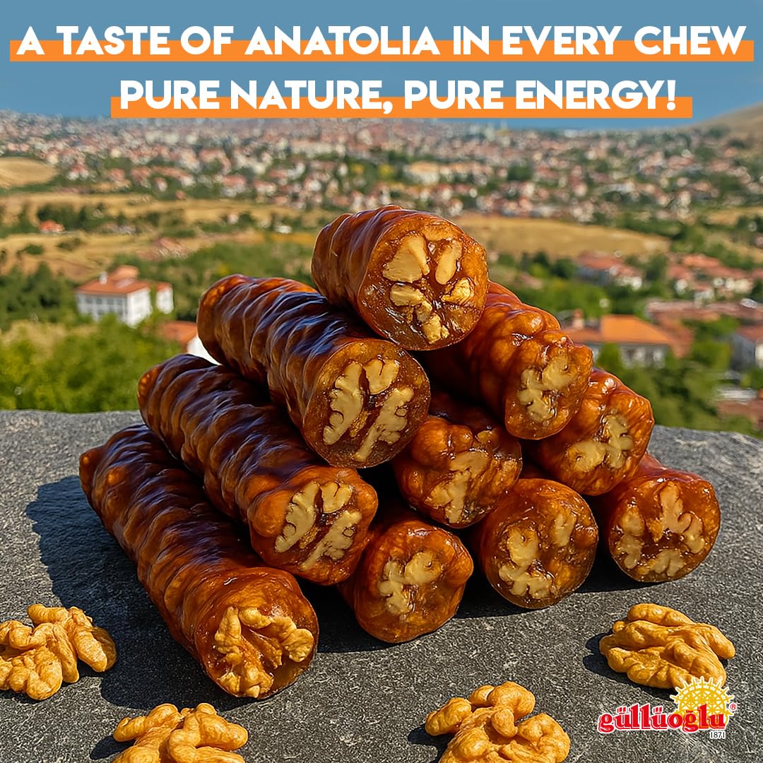 Gulluoglu Walnut Churchkhela daily shipment emphasizes freshness from Istanbul.