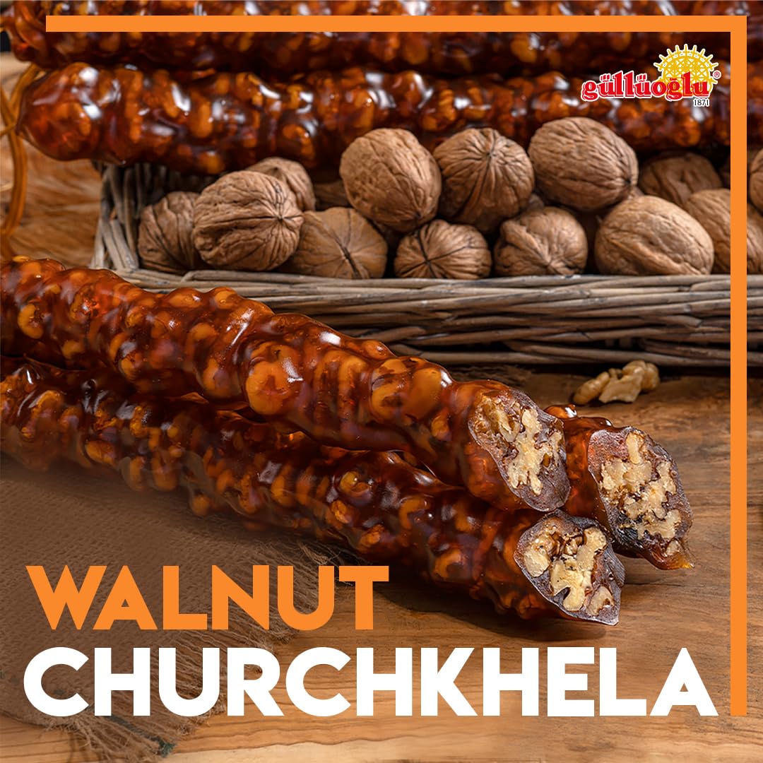 Gulluoglu Walnut Churchkhela packaging displays elegant gift-ready presentation.