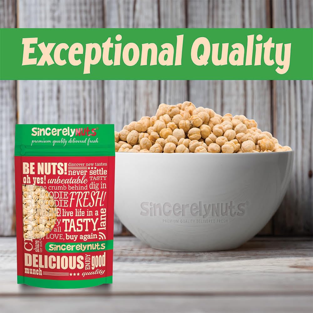 Sincerely Nuts chickpeas in a portable snack bag, ideal for hiking or travel.