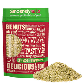 Sincerely Nuts hulled hemp seeds bag showcasing protein-rich plant power for meals.