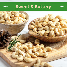 Sincerely Nuts raw cashews in a handful, ready for convenient snacking on the go.