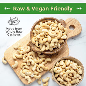 Sincerely Nuts raw cashews pouring into a bowl, ideal for trail mixes.