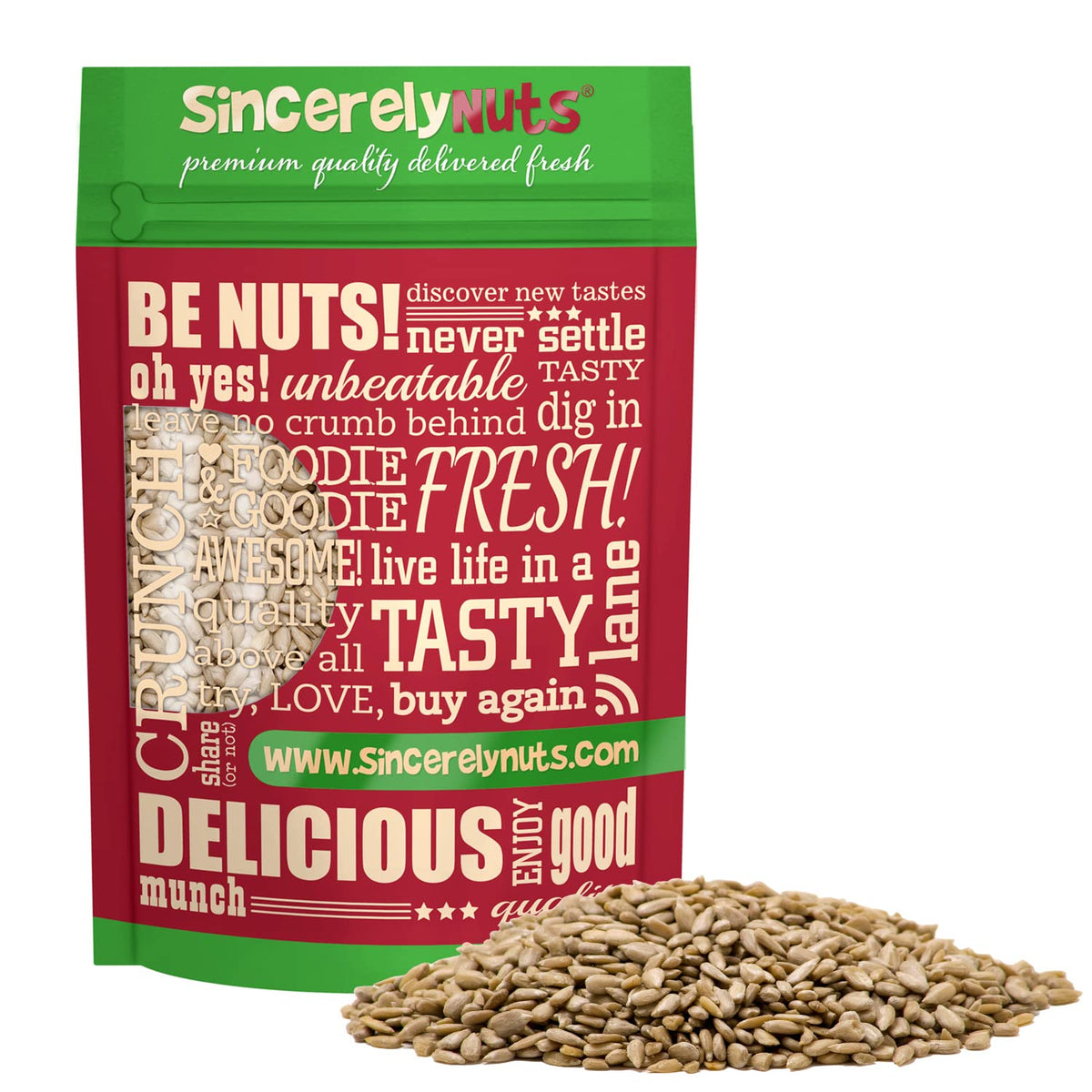 Sincerely Nuts sunflower seed kernels raw no shell in 2lb bag ideal for snacking