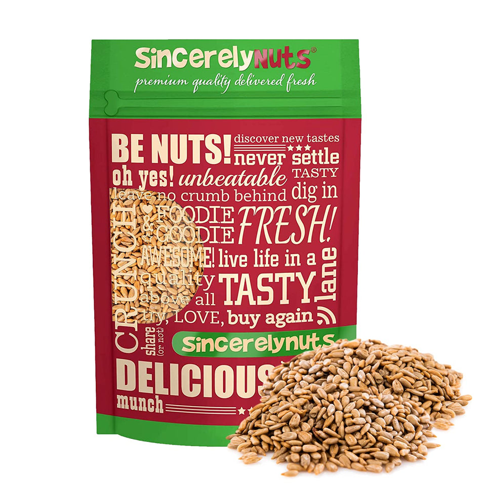 Sincerely Nuts sunflower seeds roasted and salted in a bag for quick snacking.