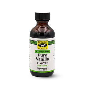 Singing Dog Vanilla bottle front highlighting alcohol-free flavor for baking