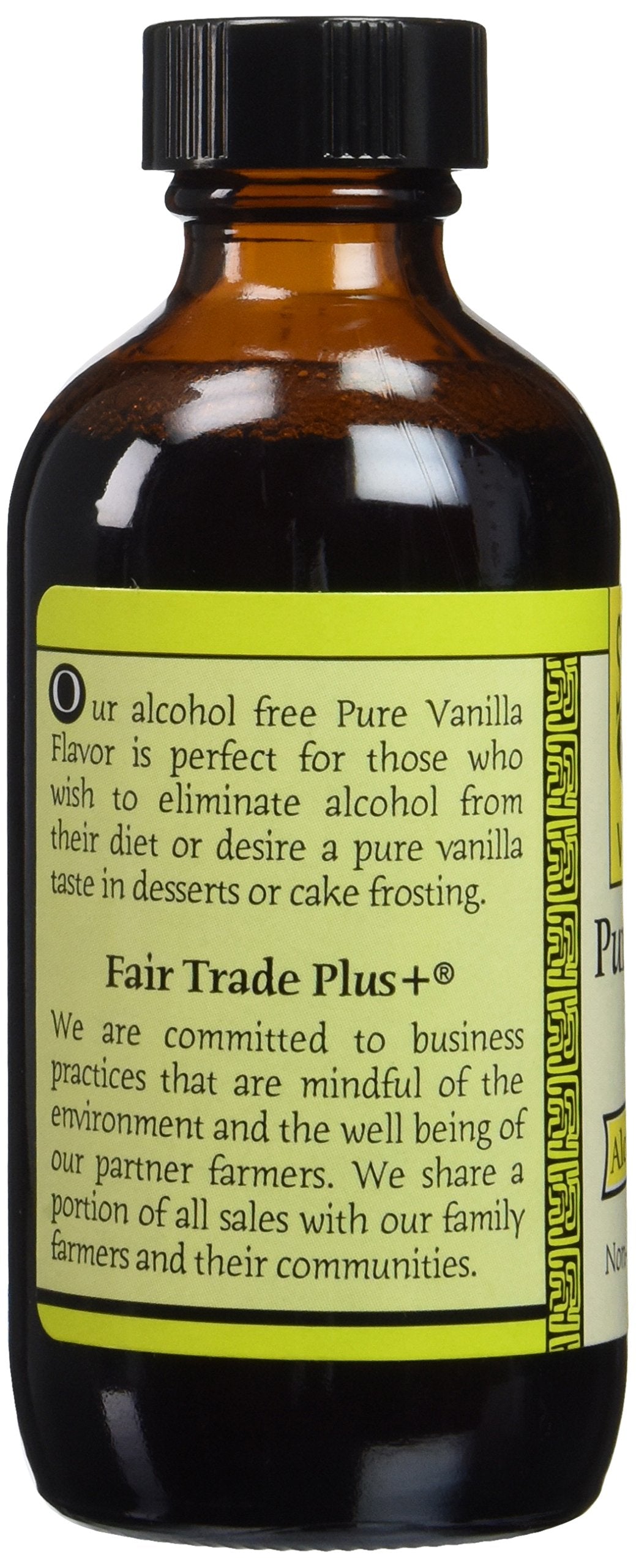 Singing Dog Vanilla label clean ingredients shows non-GMO and fair trade sourcing