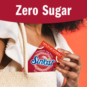 SINGLES TO GO! blood orange label confirms 100% DV vitamin C per serving.