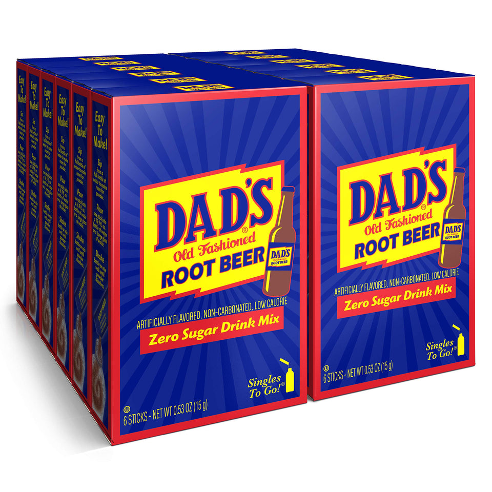 Dad's Old Fashioned Root Beer stick pour for on-the-go flavor convenience.