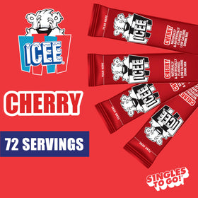 SINGLES TO GO! ICEE packets ready to mix with water for a quick flavor.