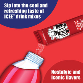 SINGLES TO GO! ICEE sticks dissolve quickly in water for a refreshing drink.