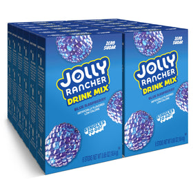 Singles To Go Jolly Rancher Blue Raspberry bottle boosts water flavor for hydration.