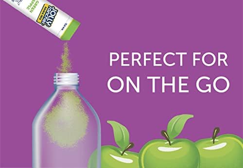 Prepared green apple drink in a glass highlighting bold flavor and clarity