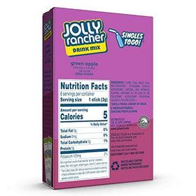 On the go with SINGLES TO GO Jolly Rancher Green Apple packets in a bag