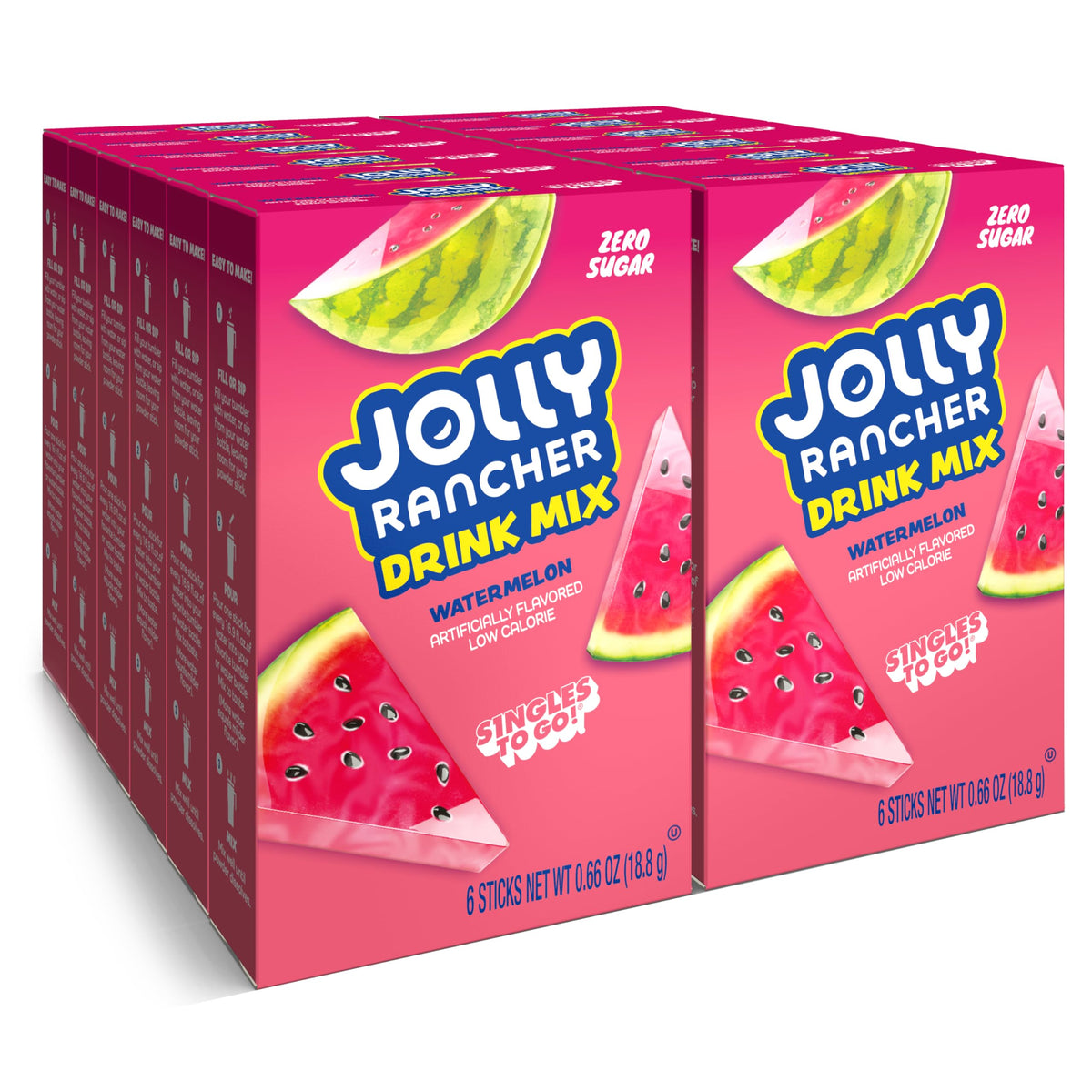 SINGLES TO GO! Jolly Rancher Watermelon bottle pour delivers bold refreshment on the move.