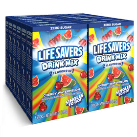 SINGLES TO GO Lifesavers Cherry Watermelon stick flavors water on the go