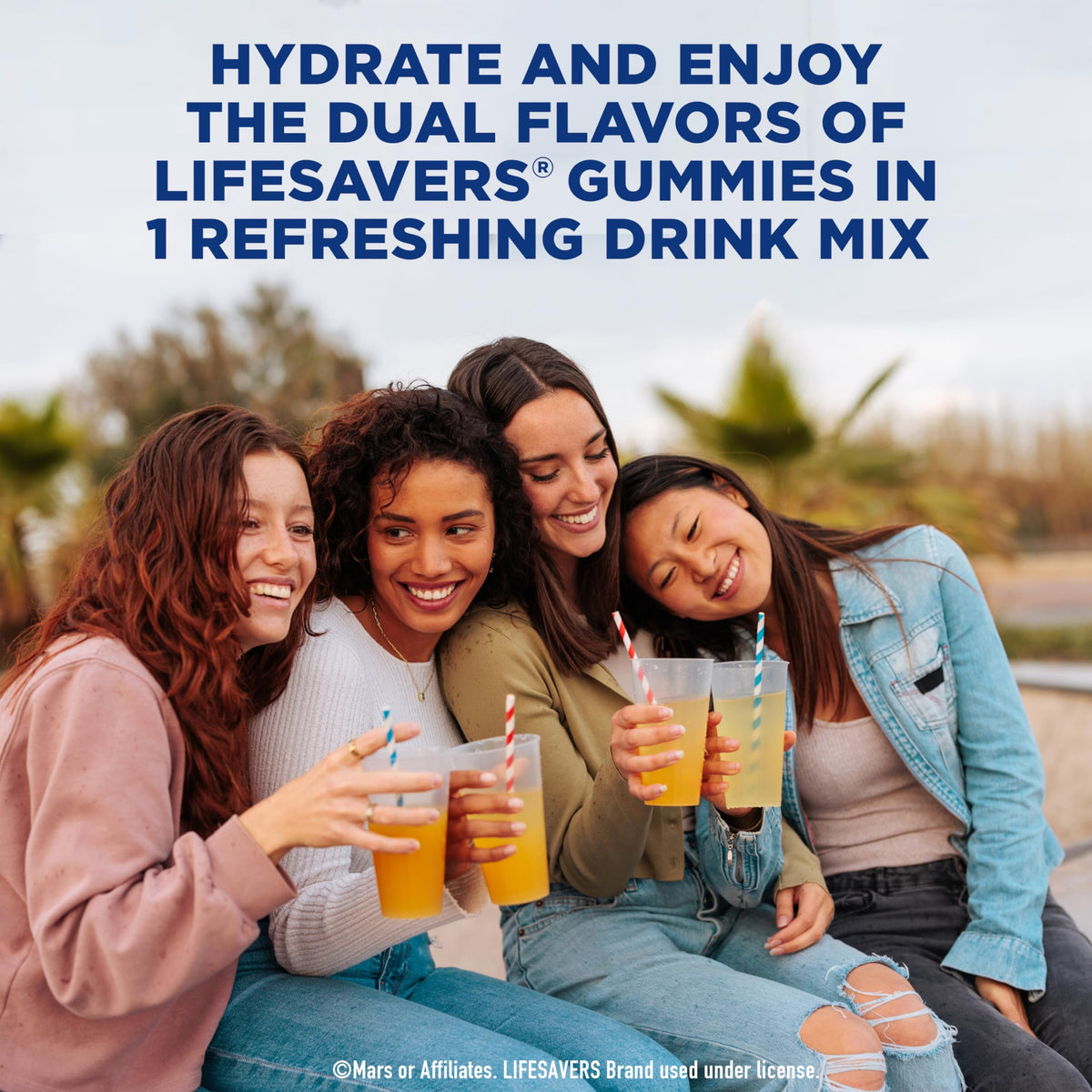 Pour Lifesavers Pineapple Punch into water to create refreshing flavor.