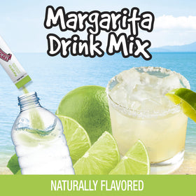 Close-up of Margaritaville packets highlighting sugar-free and low-calorie options