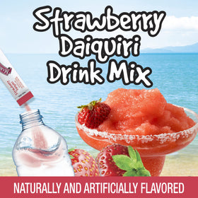 Margaritaville Strawberry Daiquiri packets ready to mix in water
