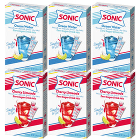 SINGLES TO GO Ocean Water box showing a refreshing, sugar-free flavor option.
