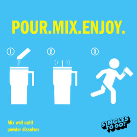 Powder dissolving in water delivering zero sugar, low-calorie taste.