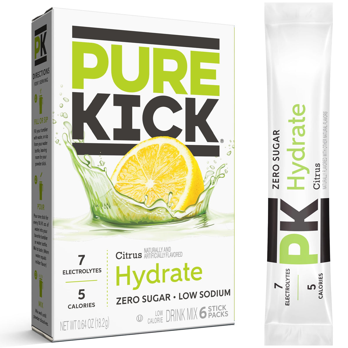 Pure Kick hydration bottle pour for on the go refreshment