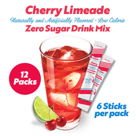 SINGLES TO GO Sonic Cherry Limeade glass of flavored water with zero sugar