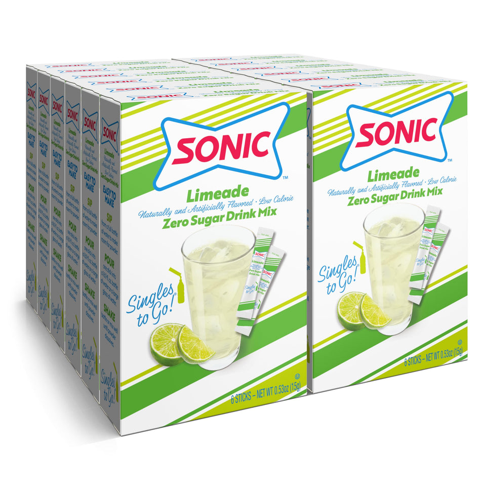 SINGLES TO GO Sonic Limeade packet for on-the-go zero-sugar hydration.