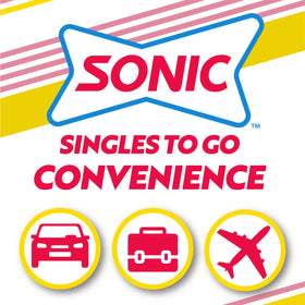 SINGLES TO GO packet close-up highlighting single-serve convenience.