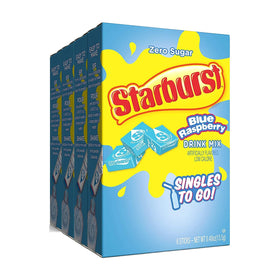 SINGLES TO GO Starburst Blue Raspberry stick dissolves quickly for on-the-go flavor.