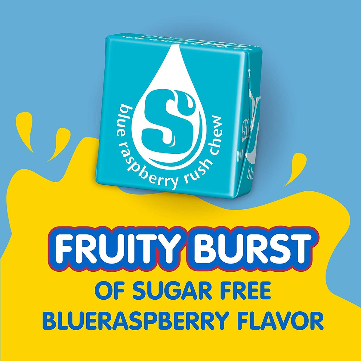 Water bottle with Starburst Blue Raspberry mix ready to flavor.