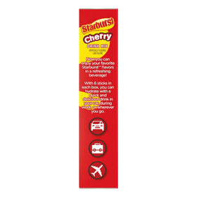 SINGLES TO GO Starburst Cherry label highlights sugar-free option.