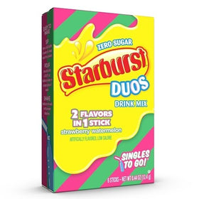SINGLES TO GO Starburst Duos bottle ready for refreshing Strawberry Watermelon hydration