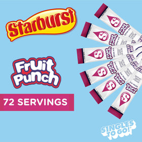 Starburst Singles To Go stick poured into water bottle for quick mixing