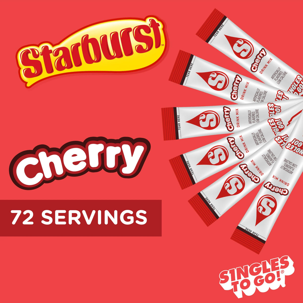 Starburst Singles To Go packet mixes easily into water anywhere