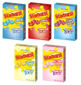 SINGLES TO GO! Starburst variety pack front view, ideal for on-the-go snacking.